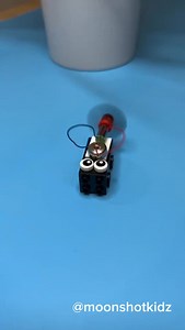 1K views · 5 comments | DIY “LEGO bot” simple interactive robot. Easy and fun paper circuit project for beginners. You will need: - Micro DC motor - Conductive copper tape - Button battery 1.5V - LEGO pieces Warning: this project should be done under adult supervision. ©️ @Moonshotkidz – All rights reserved. Reproduction, distribution, or use of this video without permission is prohibited. For licensing inquiries, contact Moonshotkidz@gmail.com | Moonshotkidz | Facebook