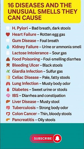16 Diseases and the Strange Smells They Cause | Health Warning Signs You Shouldn’t Ignore 🚨
