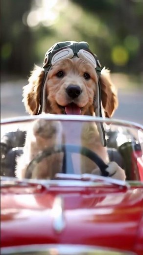 Cutest Driver Ever – A Dog Behind the Wheel 🐶❤️