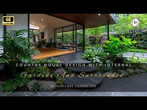 Country House Design Featuring Internal Gardens and Nestled Within a Beautiful Natural Landscape