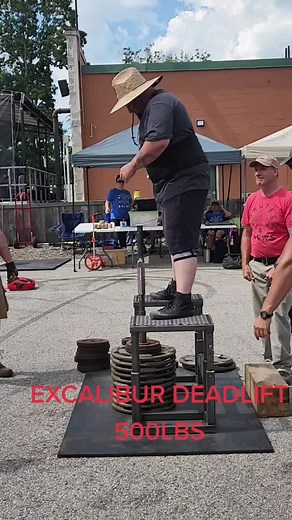 was worried about this one. went much better then I thought it would. #excalibur #deadlift #strongman #masters #fyp #powerbelly
