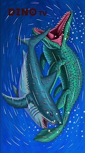 #Shorts Dinosaur Drawing Mosasaurus vs Megalodon from Jurassic World