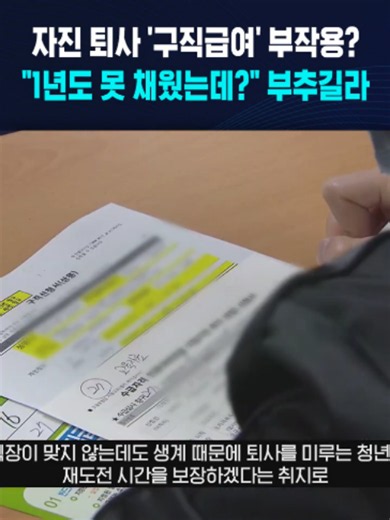 자진 퇴사자 '구직급여' 부작용이.. #퇴사 #임금 #노동 #구직 #실급 #SBS #SBSNEWS