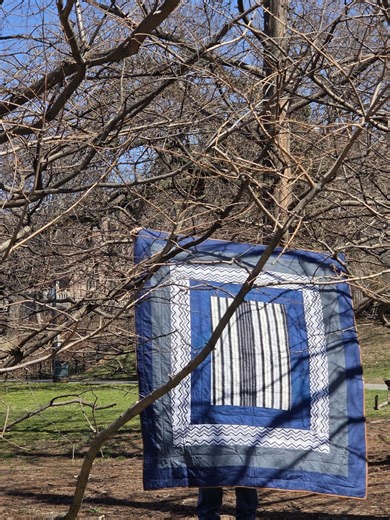 Handmade Modern Geometric Quilt – Navy, Grey, White, Black Stripes, Chevron Accent – 58" X 66" - Etsy
