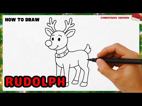 How to Draw RUDOLPH - EASY Step by Step Tutorial [Christmas Edition]