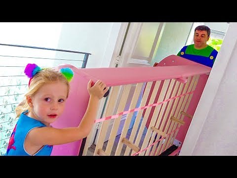 Nastya and her new cool room
