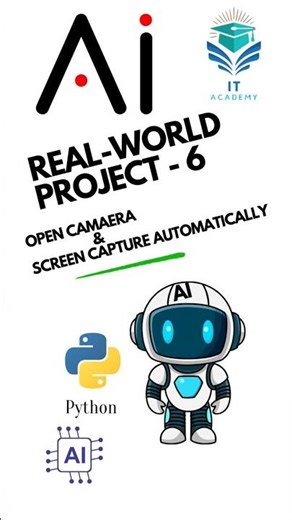 Open camera 📸🤳 | Capture screenshot automatically #python #opencv #artificialintelligence