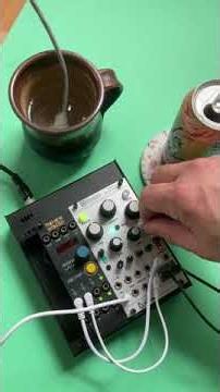 Mutable Instruments Beads + La Croix & a tuning fork