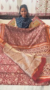 6.6K views · 28 reactions | Hand Block Printed Bagru Maheshwari Silk Cotton Sarees with Woven Zari Borders .. Shop on : www.india1001.com ( Link in Bio) . . #bagru #maheshwarisaree #1001curated #dabu #sareelove #saree #reelitfeelit #trendingreel #sari #officesaree #blockprint #blockprintsaree | India1001.com | Facebook