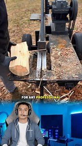 Video Description: High-Speed Kinetic Wood Splitter. This video showcases the power and efficiency of a kinetic mechanical wood splitter. It features an operator splitting large logs into smaller, ready-to-use firewood pieces with remarkable speed and precision. Key Highlights: * Incredible Speed: The machine splits logs in mere seconds per cycle, significantly faster than hydraulic alternatives. * High Precision: The splitting wedge design ensures clean cuts, making the wood easy to stack and d