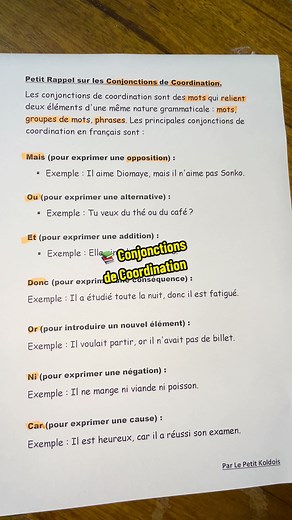 Les Conjonctions de Coordination en Français - Exemples et Utilisations
