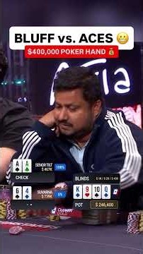 BLUFF vs. ACES in a $400,000 Hand on High Stakes Poker 😨 #wpt #poker #shorts