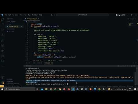 How to Convert Html to PDF in 2 minutes with python?