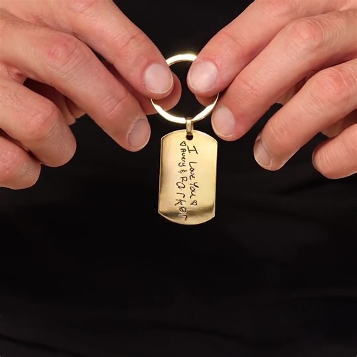 Engraved Men's Dog Tag Necklace by Caitlyn Minimalist • Personalized Handwriting Keychain • Custom Military Dog Tag • Dad Gift • CM26/NM25 - Etsy