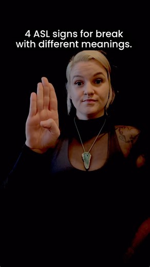 Loni Friedmann on Instagram: "ASL lesson of the day! I’m showing 4 different ways to sign break. Are all the meanings same? Nope! There are different signs for one word. It’s exactly the same thing as English for one word with many meanings. I know for a fact there are more different signs with meanings for break and it can vary in regions in America and Canada. Growing up Signed Exact English, I used to sign one word with different meanings in one same sign. In English, it makes sense however i
