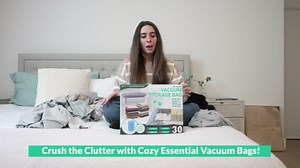 30 Pack Vacuum Storage Bags with Rechargeable Wireless Electric Pump, Vacuum Seal Space Saver Bags for Clothing, Pillows, Blanket, Bedding, Comforter