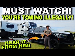 TOWING an RV or Trailer ILLEGALLY From TEXAS STATE TROOPER with Texas DPS
