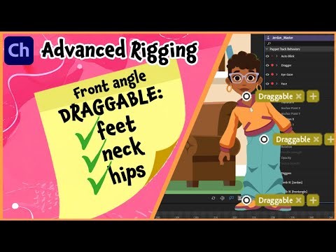 Draggable Neck, Hips, and Feet - ADVANCED RIGGING - Adobe Character Animator