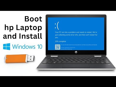 How to boot hp laptop and install Windows_10 using bootable usb drive