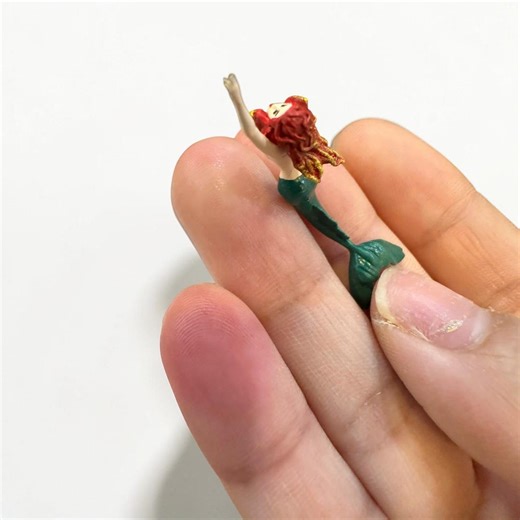 Resin Mermaid Miniature-Unique Mini Ocean Collectible, Décor Study Desk