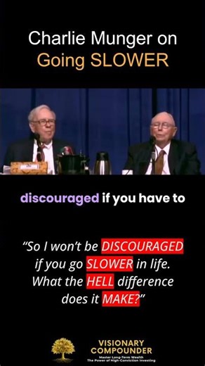 Munger: Why Speed is Overrated 🐢 #charliemunger