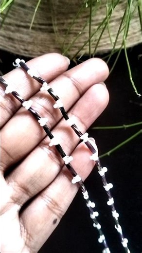 diy bead anklet tutorial #diy #craft #jewellery #anklets #tutorial #ytshorts #yt #shorts