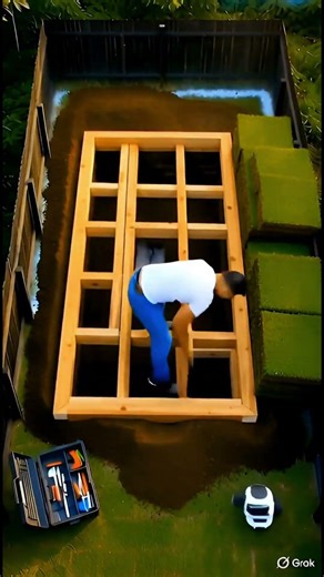 I Built an underground bunker in a jungle research cabin backyard #timelapse #bunkerbuild #aiart