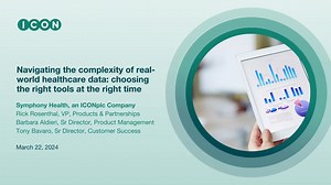 Webinar: Navigating the complexity of real-world healthcare data - Clinical Research Services - ICON Webinar Channel
