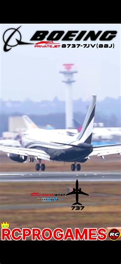 Luxury Boeing 737 BBJ Landing | Private Jet Smooth Touchdown | RC Pro Game