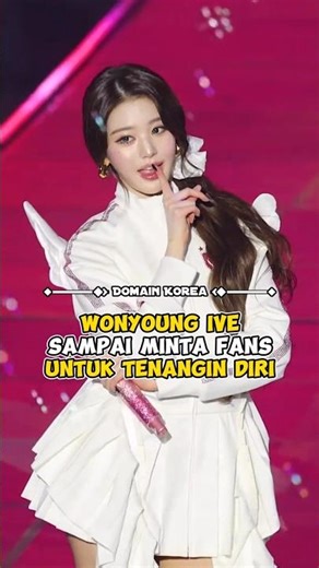 Wonyoung IVE sampai minta fans untuk tenangin diri #kpop #shorts