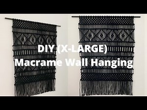 DIY (X-LARGE) Macrame Wall Hanging | USING BLACK MACRAME CORD