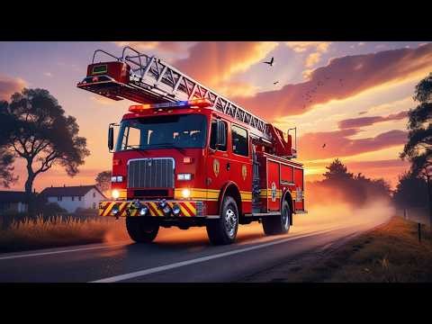 🚒🚑 The Rescue Truck Song for Kids | Fire Truck & Emergency Vehicles Nursery Rhyme 🚓✨ 3D Animation