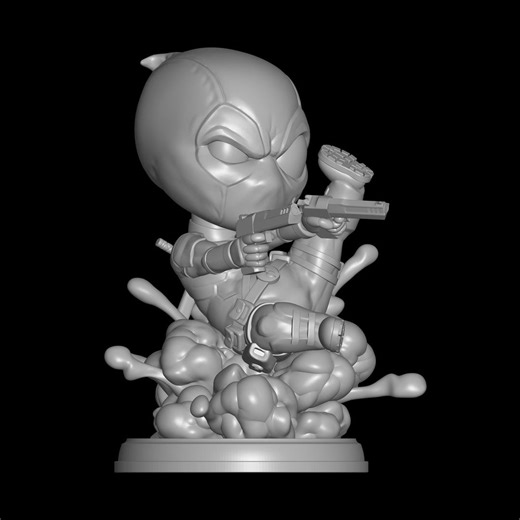 Chibi Deadpool 3D Model: Marvel STL File for 3D Printing - Etsy