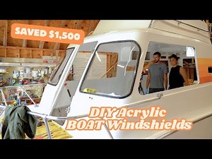 DIY Boat Windshields -- Replacing 47 year old SeaCamper windshields! Episode 11 HOUSEBOAT RENOVATION