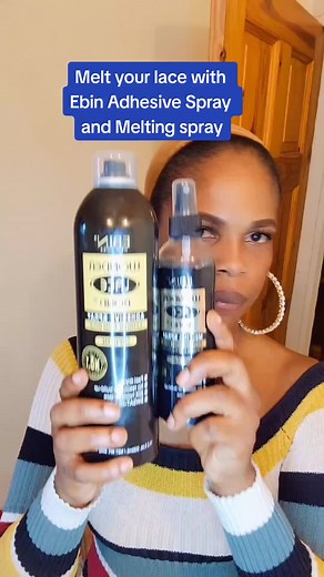 No more glue Melt your lace with Ebin lace Adhesive spray an Ebin melting spray #ebinnewyork #ebinspray #ebinmeltingspray #ebinproducts #lacefrontwig #hairtok #wiginstall #gluelesswig #everythingsher2backup #fypシ