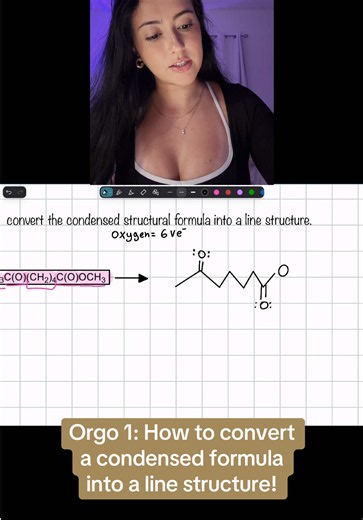 How to Convert a Condensed Formula into a Line Structure (Orgo 1)