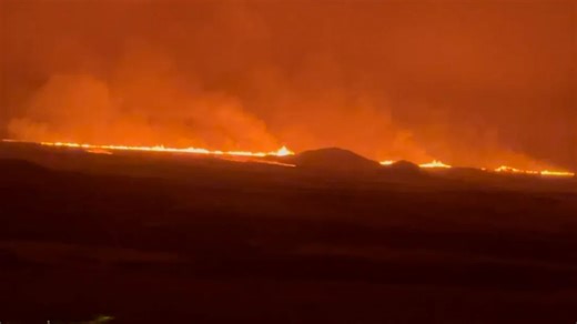Plane passengers’ incredible pics of Iceland volcano spewing rivers of lava