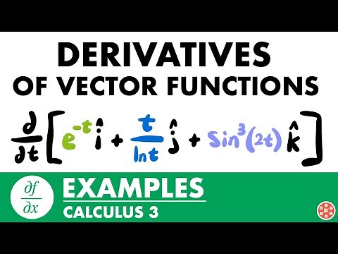 Derivatives of Vector-Valued Functions Examples | Calculus 3 - JK Math