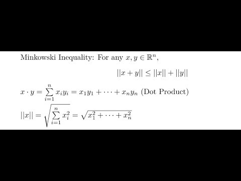 Proving the Minkowski Inequality