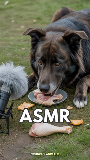 Dog Eating Chicken ASMR 🐶🍗 | Crunchy Sounds #shorts