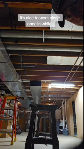 first time hanging ductwork alone in a long time. it's a good time though I enjoy working alone once in a blue moon just me and my thoughts you know what I mean. haha. had time to actually make a little video. and show the process of hanging duct in basement#hvacservices🔥♻️❄️ #hvacinstaller #sobertok #hvac #hvaclife