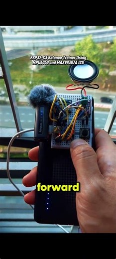 ESP32-C3 Balance Trainer Using MPU6050 and MAX98387A I2S with Real-Time Voice Feedback