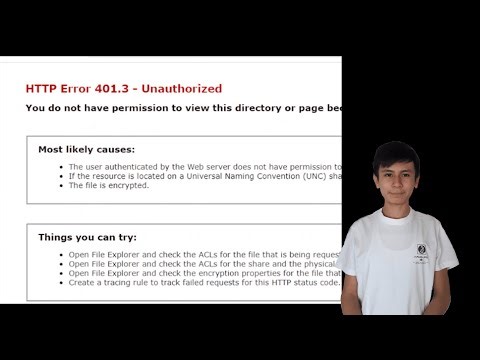 HTTP Error 401.3 - Unauthorized