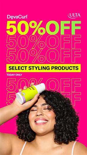  TODAY ONLY  Score 50% off select DevaCurl® curly hairstyling products during the Ulta Beauty Steal event. Shop now! | DevaCurl | Facebook