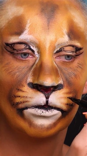 Animal Makeup Transformation Tutorial 💫 #makeup #short #makeup #makeuptutorial #animal