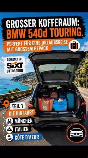 Großer Kofferraum: BMW 540d Touring - Perfekt für eine Urlaubsreise mit großem Gepäck