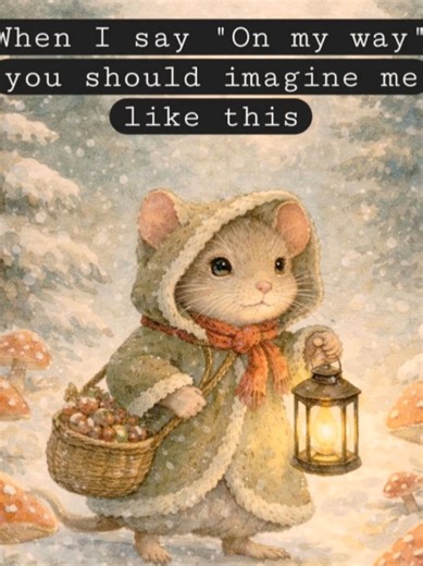 Always taking the enchanted route ✨️ 🐸🍄❤️ #cottagecore #mouse #wintervibes #relatablememes #humortiktok