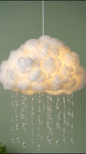 ☁️✨ DIY Cloud Rain Lamp from a Plastic Bottle | Easy Room Decor #shorts #youtubeshorts #diy #craft