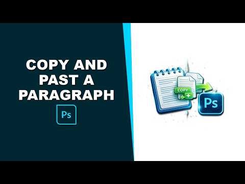 How to copy and paste a paragraph into photoshop