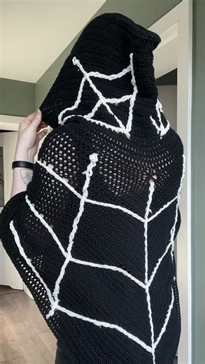 Szydełkoperz | Aleksandra | Gothic crochet patterns on Instagram: "Check out the Lydia’s ponchos made by my lovely testers! 🖤 The Lydia’s Poncho crochet pattern is now available on Ravelry, Etsy, and Ko-fi 🎉 In order of appearance: @zycie_grozi_smiercia @ratista_crochet @cowynut @aldupontstudio @bravomyylife Thank you once once again for your help! 💕 🏷️ crochet goth crochet poncho crochet pattern lydia deetz beetlejuice alternative gothic spiderweb poncho alt halloween witch witchy #crochetp